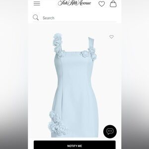 Elliatt Baby Blue Trompe Mini Dress